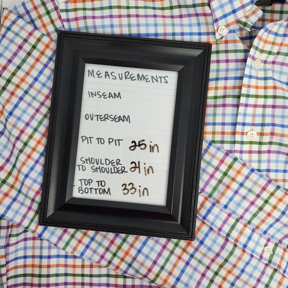 Brooks Brothers Button Down Shirt Men's‎ Large Long Sleeve Plaid Office Supima - Picture 3 of 5